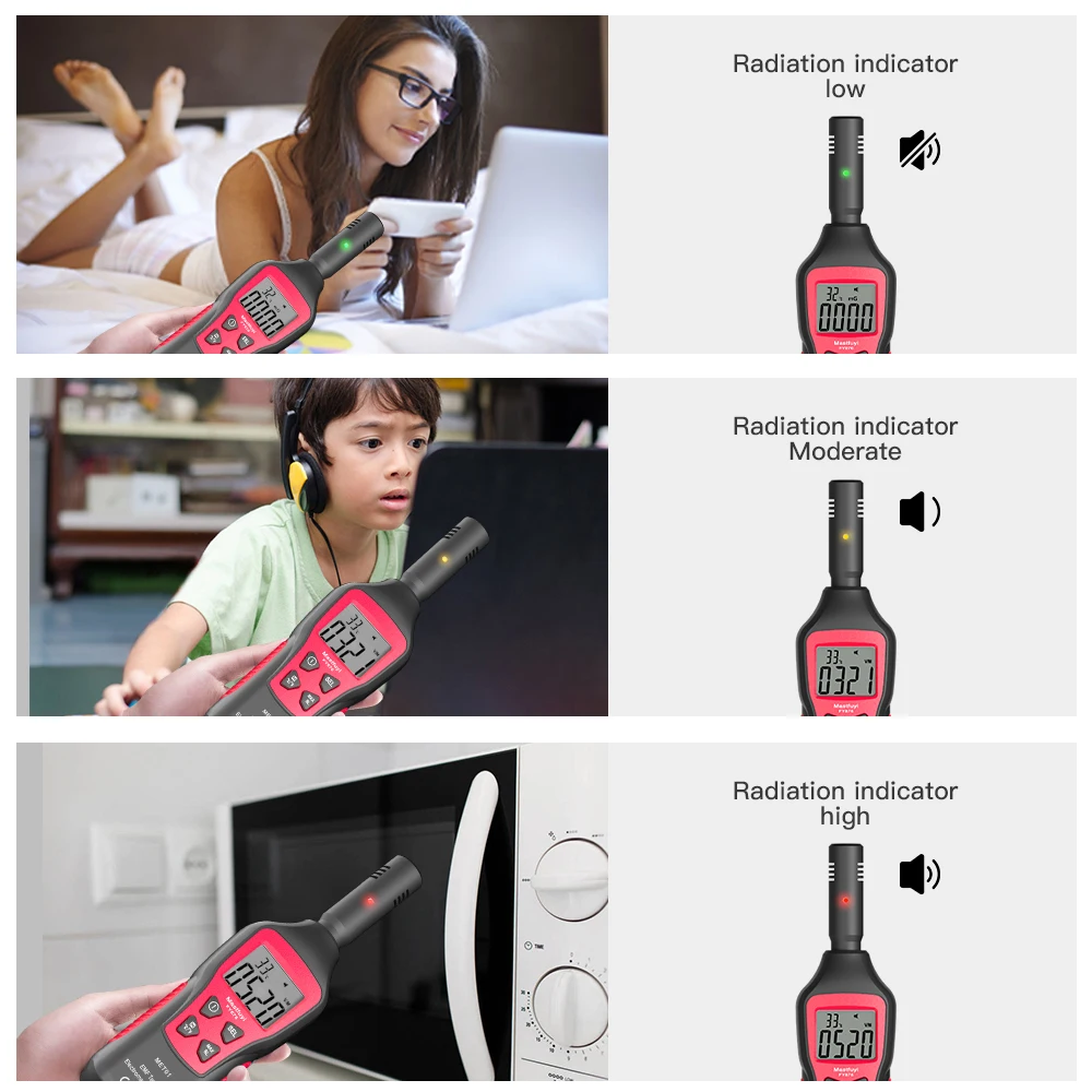 Geiger Counter Nuclear Radiation Detector Electromagnetic Wave Radiation Tester Dosimeter geiger Counter Radioactive