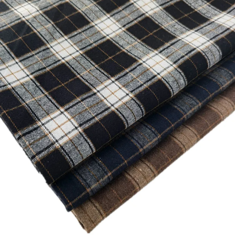 230g Per Meter, Medium Thick Scottish Checks Polyestr Cotton Fabric for Sewing Ladies Skirt,Tartan Designer Fabric High Quality 4