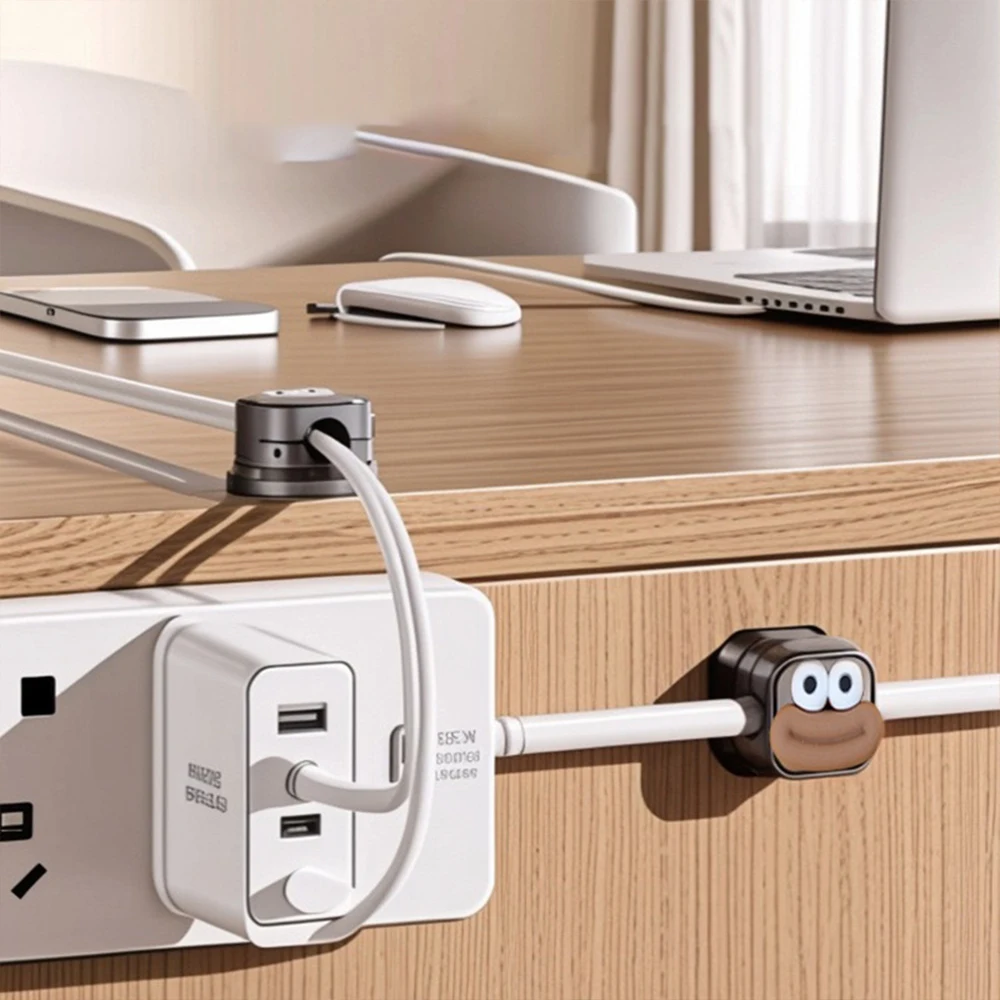 Magnetic Cable Clip Cable Holder Adhesive Wire Keeper Cord Organizer Home Office Under Desk Management Cable Organizer Cable Clip