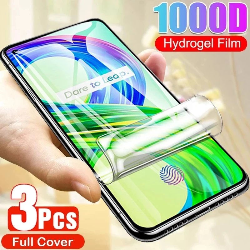 

3Pcs Full Cover Hydrogel Film On The 9I 8I 8 7 6 5 Q3 XT X2 Screen Protector For Realme 2T Pro GT Neo 3