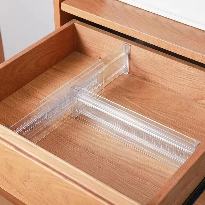 Drawer Dividers Adjustable Kitchen Expansion Contraction Combination Drawer Organizer Clear Plastic Organizer Storage Box 3