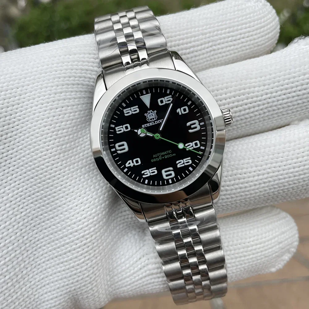 Автоматические Мужские часы для дайвинга SD1934K NH35, Reloj 39 мм, из нержавеющей стали, фотоэлементы, стальные часы для дайвинга, Новое поступление 300 м, Водонепроницаемые Синие светящиеся BGW9