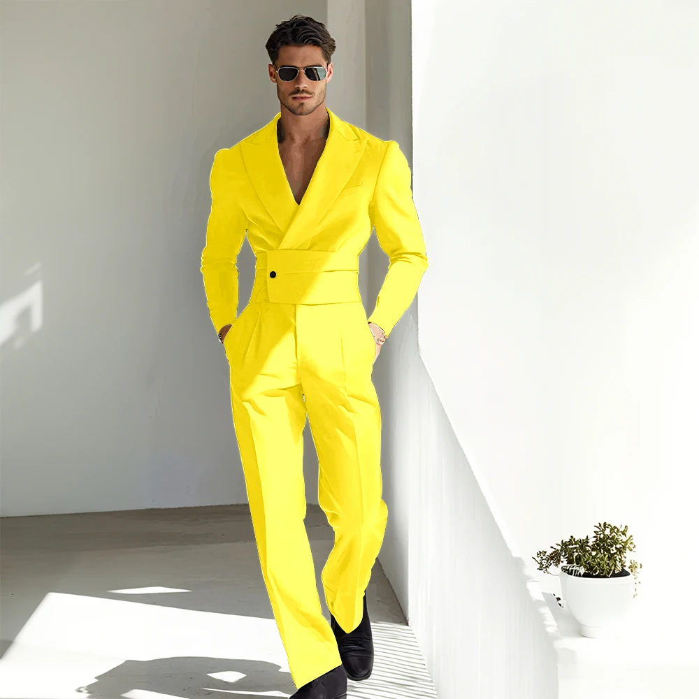 Sexy Men Suits Special Occasion Peak Lapel Skim High Quality Strong 2 Pieces Jacket Pants Banquet Business Luxuery Male Clothing