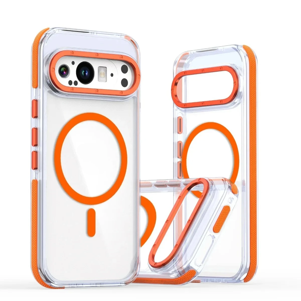Luxury High-Transparency Magnetic Phone Case with Magsafe Compatibility and Shockproof Protection