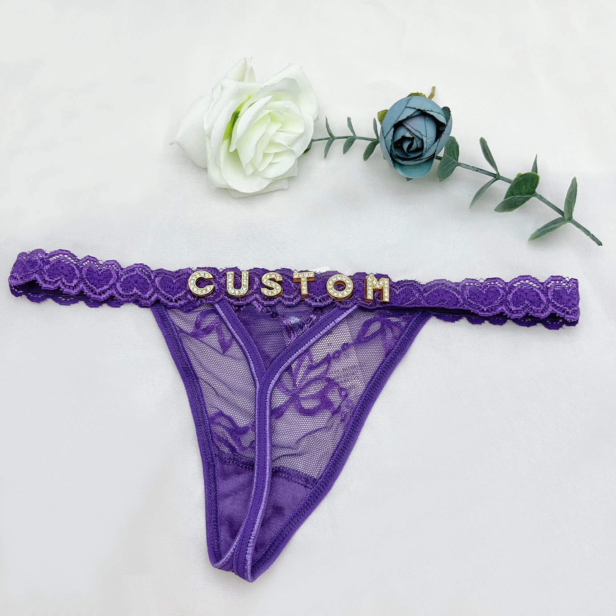 Custom Thong Panties With Name G-string For Sexy Girls DIY Name Underwear  Bikini Soft Lace Tanga Special Christmas Gifts Women - AliExpress
