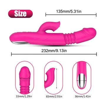 Warming and stretching Vibrator For Women 10 mode Clitoris Tongue Stimulator reality Dildo Vibrators Female Sex Toys For Adults 4