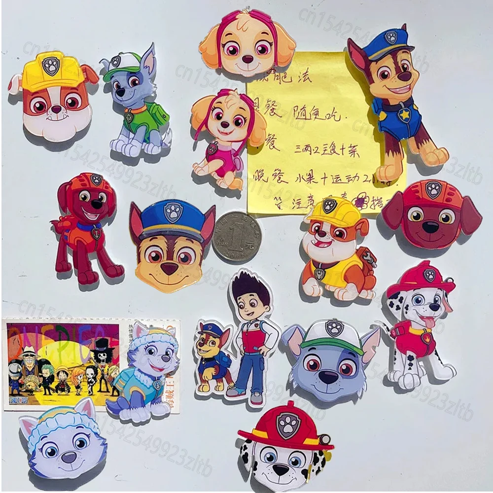 15 Pz/Set Paw Patrol Frigorifero Magnete Frigorifero Adesivo Magnetico Bambini Foto Parete 3D Cute Plant Board Promemoria Decorazioni Per La Casa
