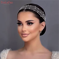 YouLaPan Multi-layer Bridal Headband Wedding Hair Accessories Drill Chain Bride Hair Vine Headband Party Woman Headpiece HP549