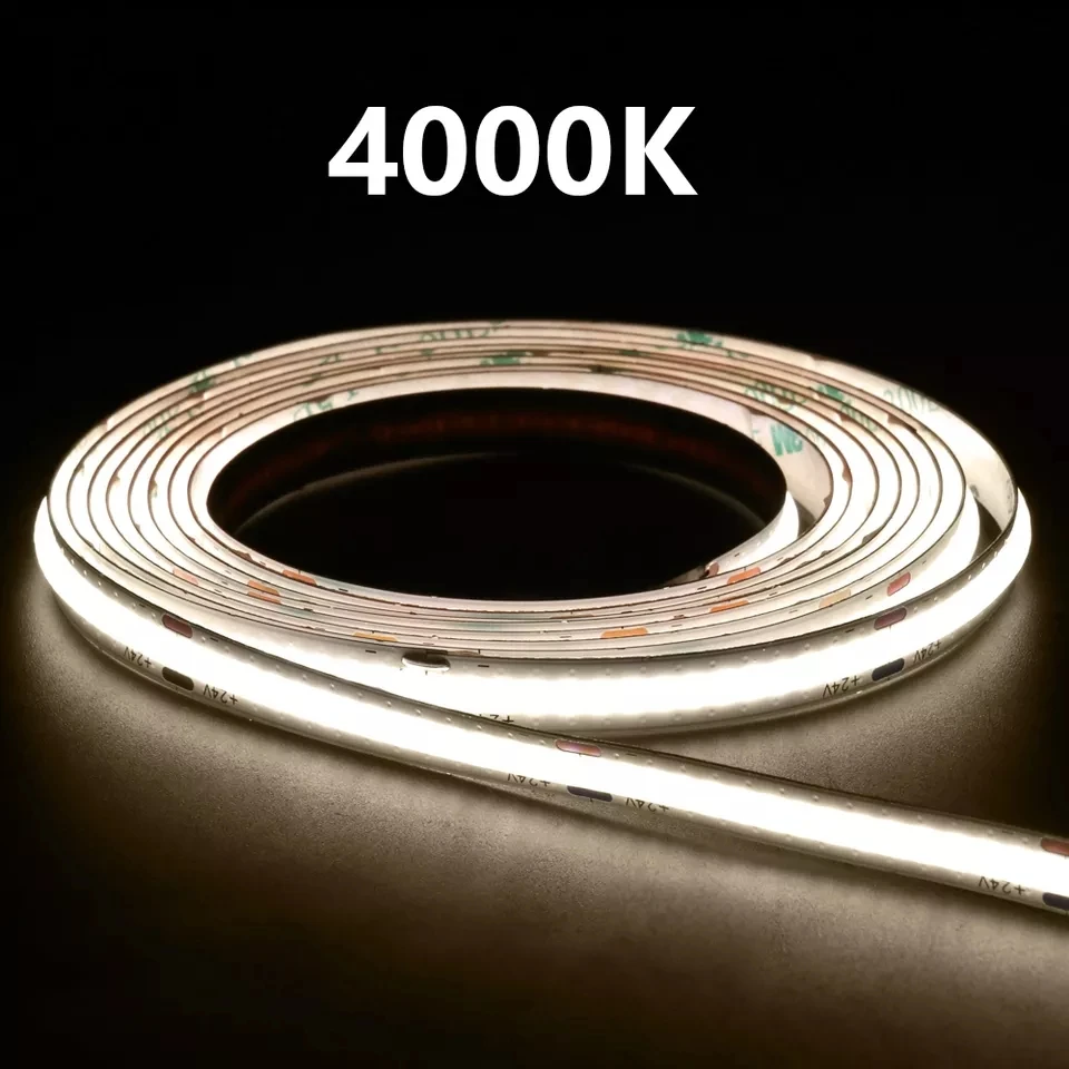 factory Price 312Leds 8MM 11W/M DC24V  COB LED Strip White Color High Density LED COB Strip light For House Decoration factory price 2 3 4 layer white