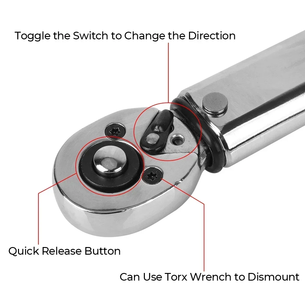 

Hand Drive 1/4'' 5-25n.m Adjustable Disassembly Micrometer Professional Spanner Torque Tool Car Tool Bike Wrench Motorbike