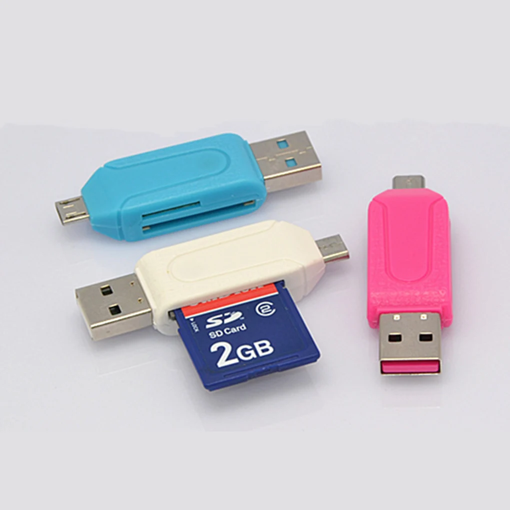 Cellphone Camera SD TF Mini SD SDHC Memory Card Micro USB USB 2 0 OTG Card Reader Adapter portable usb 2 0 card reader adapter mini smart memory card reader for micro sd tf card for cellphone computer laptop