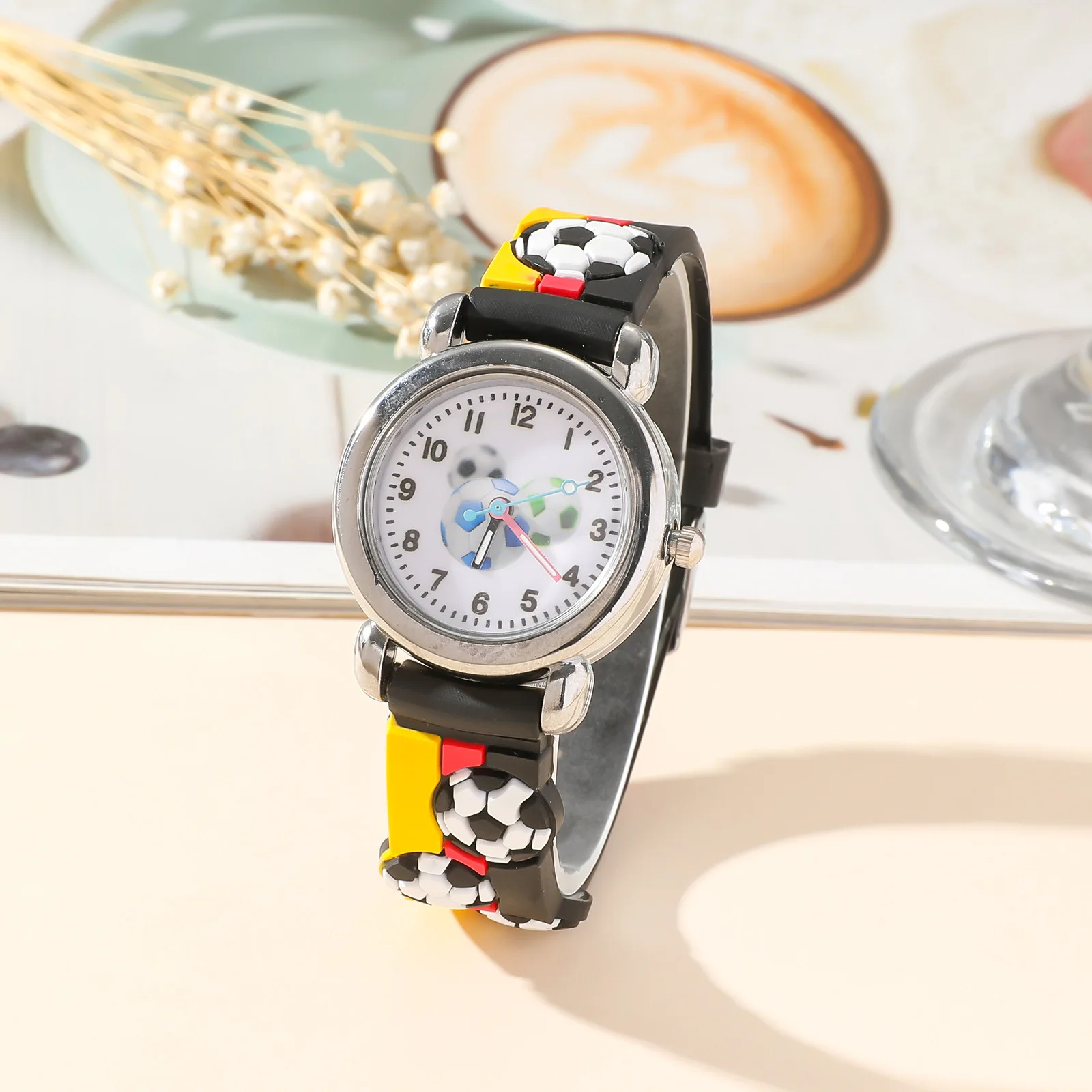 Cartoon Football Quartz Watch for Boys