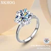 Sparking 5CT Moissanite Rings For Women Engagement Wedding Band 925 Sterling Silver Classic Romantic 6 Claws Ring Jewelry Gift 1