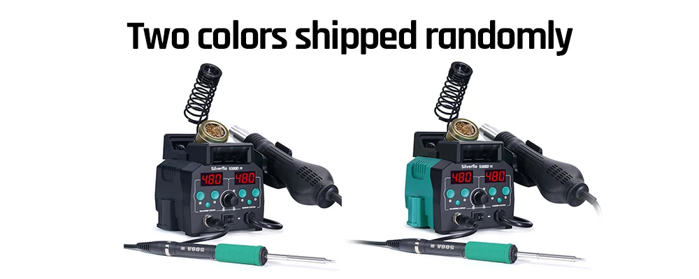Silverflo 938BD-III Soldering Station Rapid Heating T12 Soldering Iron Hot Air Welding Station With Auto Sleep For SMD Rework 6