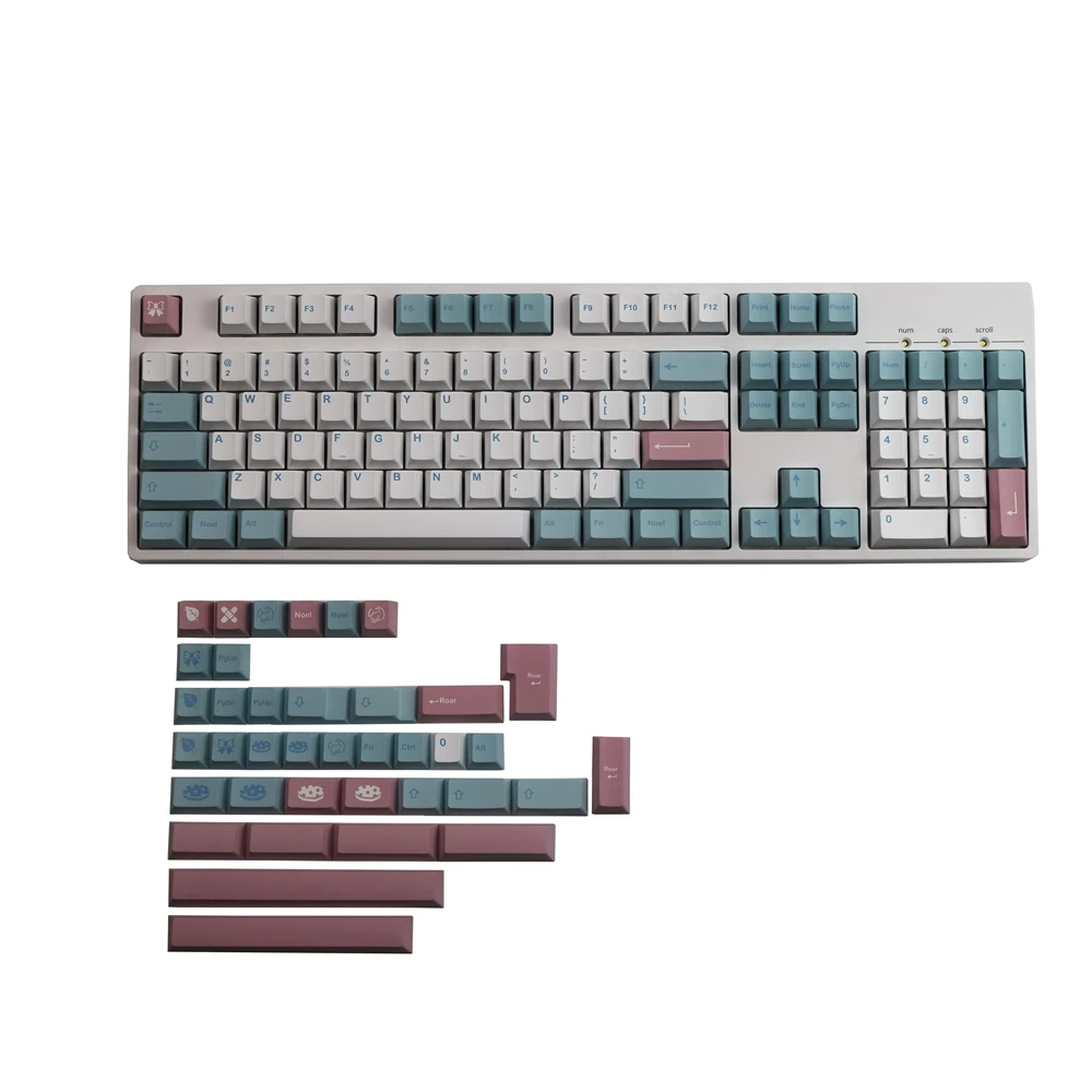 Gmk Noel Keycaps Conjunto Teclado Mecânico Keycap Cereja Perfil Dye-sublimação Compatível Gk61 64 68 84 87 96 104 108 - Imagem 6