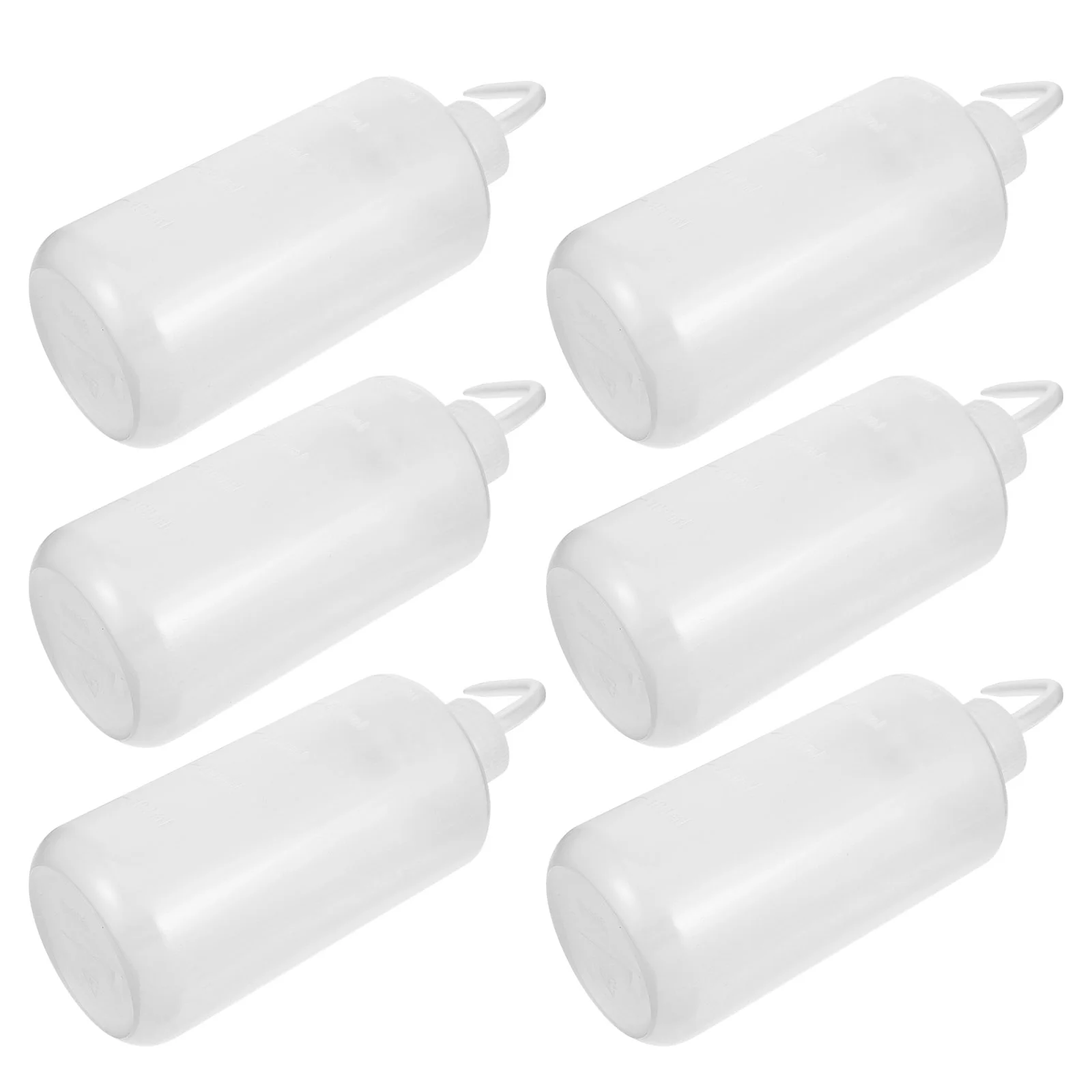 

6 Pcs Graduated Rinse Bottle Squeeze Bottles Washing Plastic Empty Refillable with Scale Safety