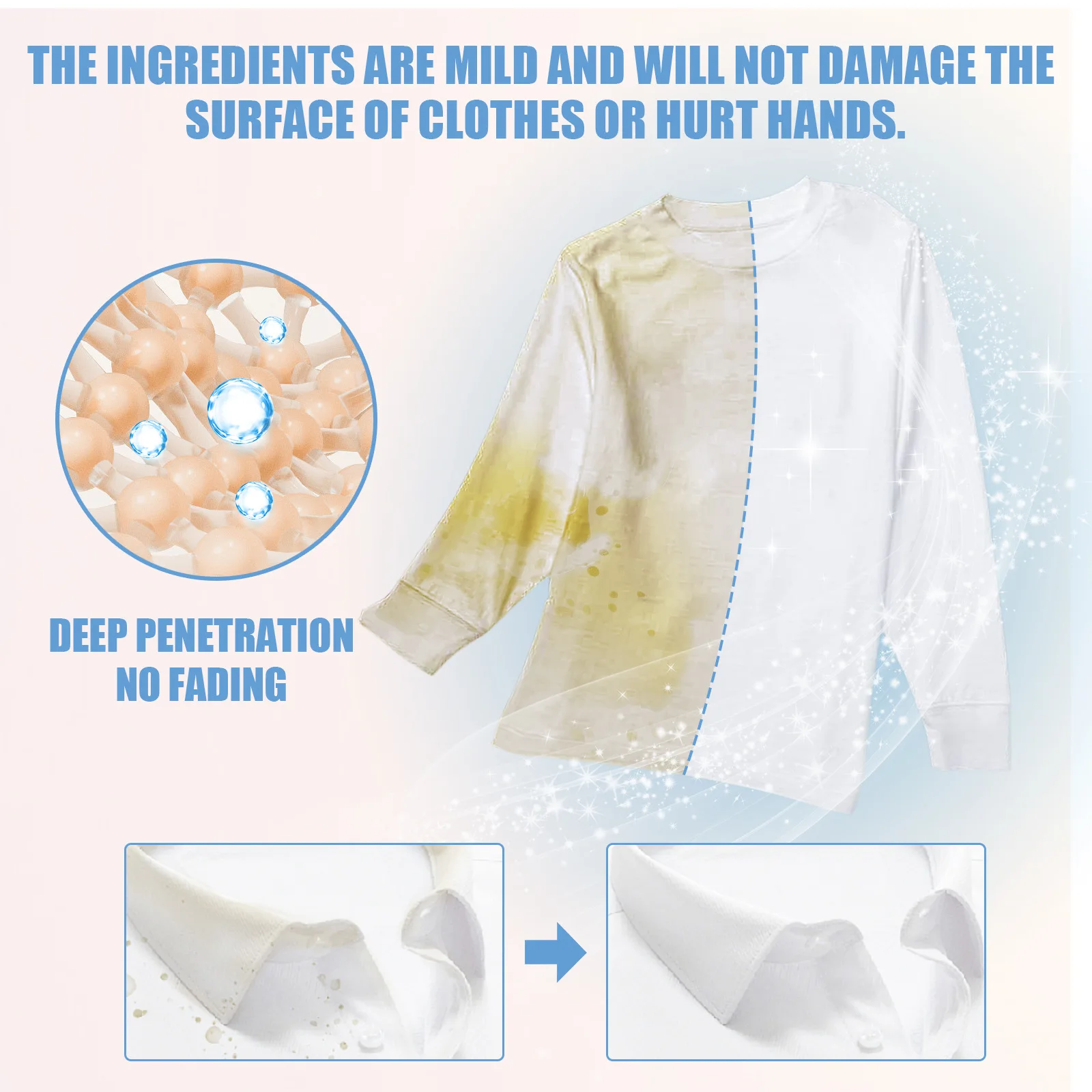Cloth Stain Cleaner Laundry Dry Washing Coffee Stain Remover Jacket Yellow Spot Clothes Oil Cleaner Cloth Cleaning Agent