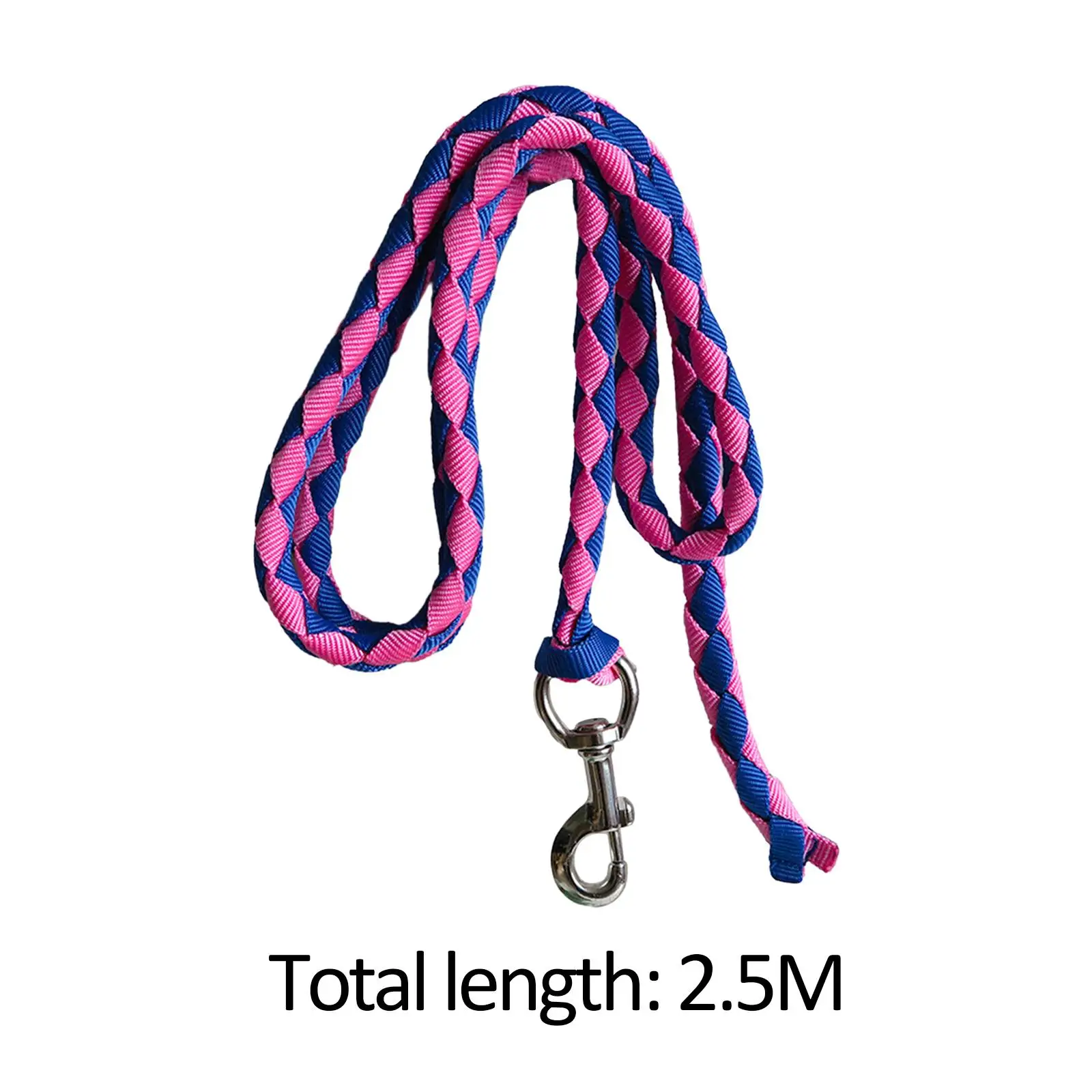 Horse Lead Rope Heavy Duty Rein Swivel Buckle for Dog, Sheep, Pet Braided Horse