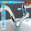 Metal 1080° Rotating Splash Filter Faucet Extender Spray Head Dual Mode Kitchen Tap Aerator Water Nozzle Faucet Bubbler 22/24mm 1