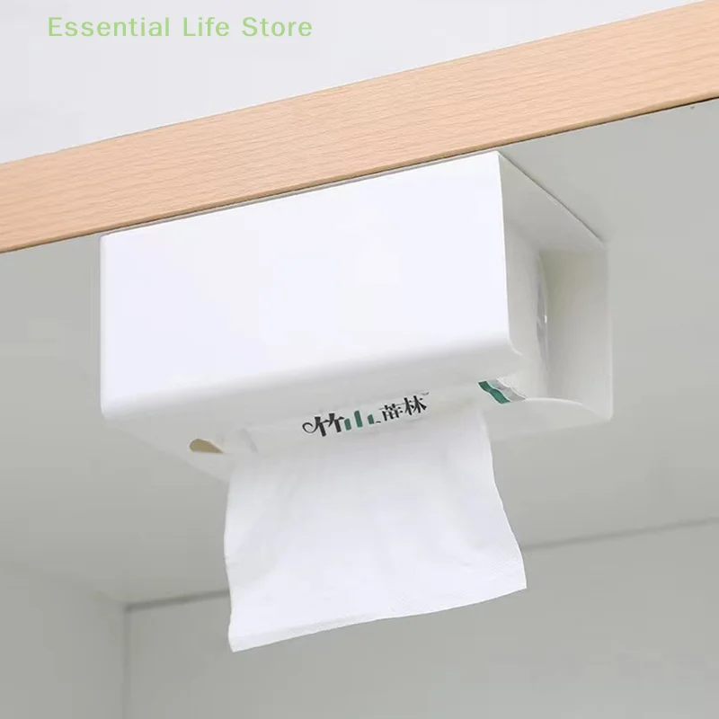 

1PCS Storage Box Wall Mounted Tissue Box Large Capacity Disposable Mask Holder Free-punching For Home Office Entrance