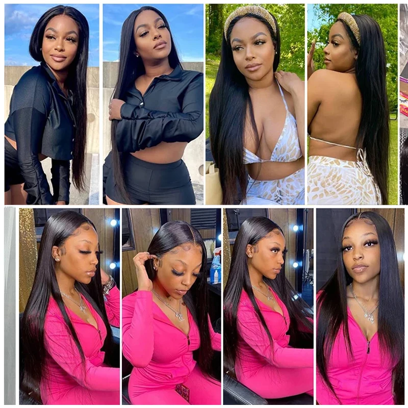 13x6 HD Lace Frontal Human Hair Wig Pre Plucked 13x4 Bone Straight Human Hair Wigs For Woman Glueless Lace Front Wig 6