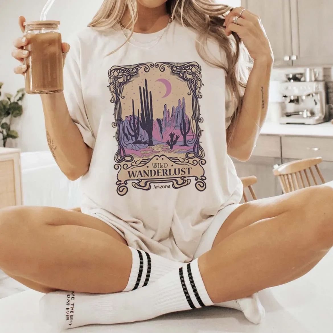 

Desert Wild Wanderlust Trendy Style Printed Summer Short Sleeve Casual Fashion Women's Pattern T-Shirt Women's Clothing T-Shirt