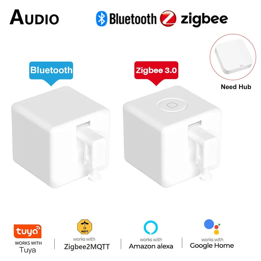 Tuya Zigbee-Smart Bluetooth Fingerbot Plus Switch Button Pusher, Smart Life App Control Via Alexa Google Home Alice (Nécessite airies)