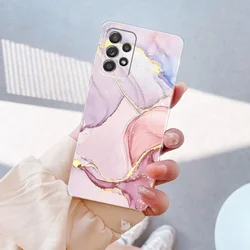 Custodia per telefono in silicone trasparente morbido ed elegante in marmo - Adatta a tutti i modelli della serie Samsung Galaxy