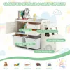 Toy Storage Organizer, Toy Shelf with with 2 Removable Toy Bins, 2 Pull-Out Drawers, Enclosed Cabinet, Kids Bookshelf 5