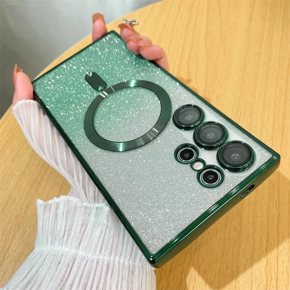 Enhanced Glitter Magnetic Case with MagSafe - Bright Soft Plating Cover