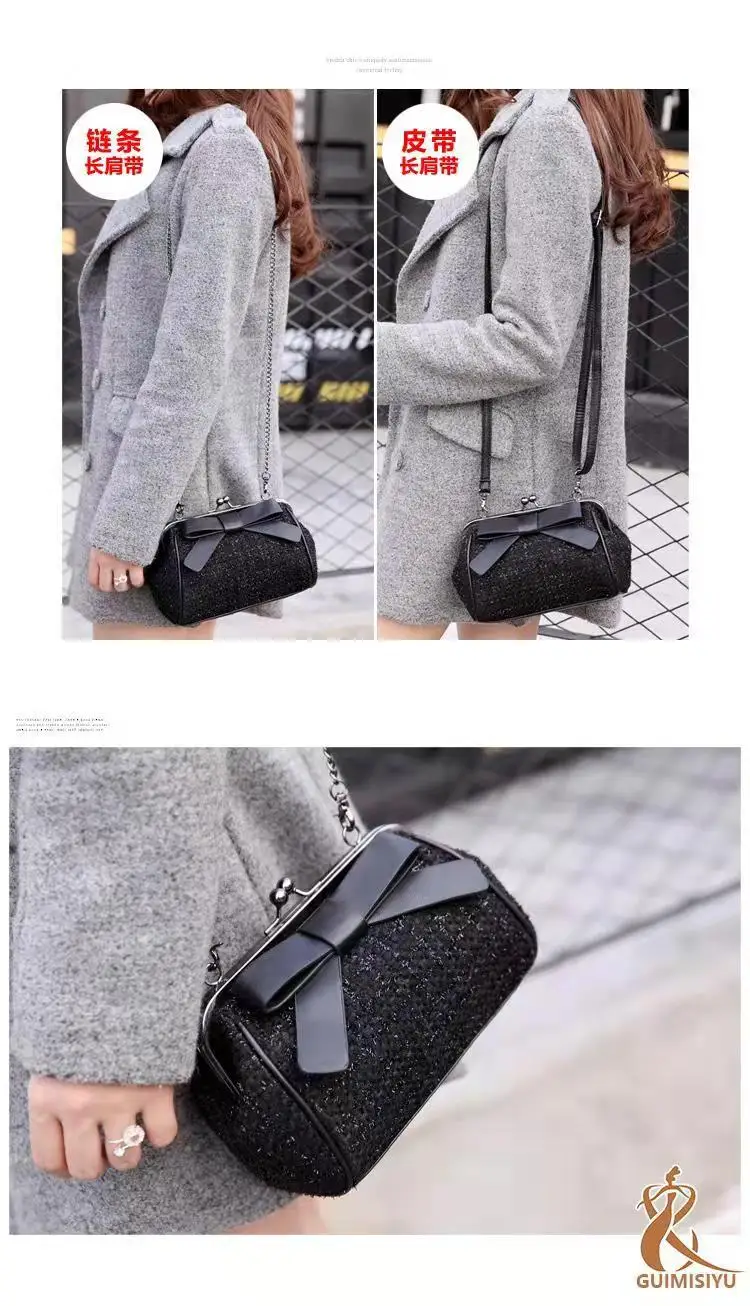 banana hair clips Messenger small bag rivet skull shoulder bag Women Pu Leather Handbag Purse Designer Hand Bags versatile Messenger Bag bride hair clip