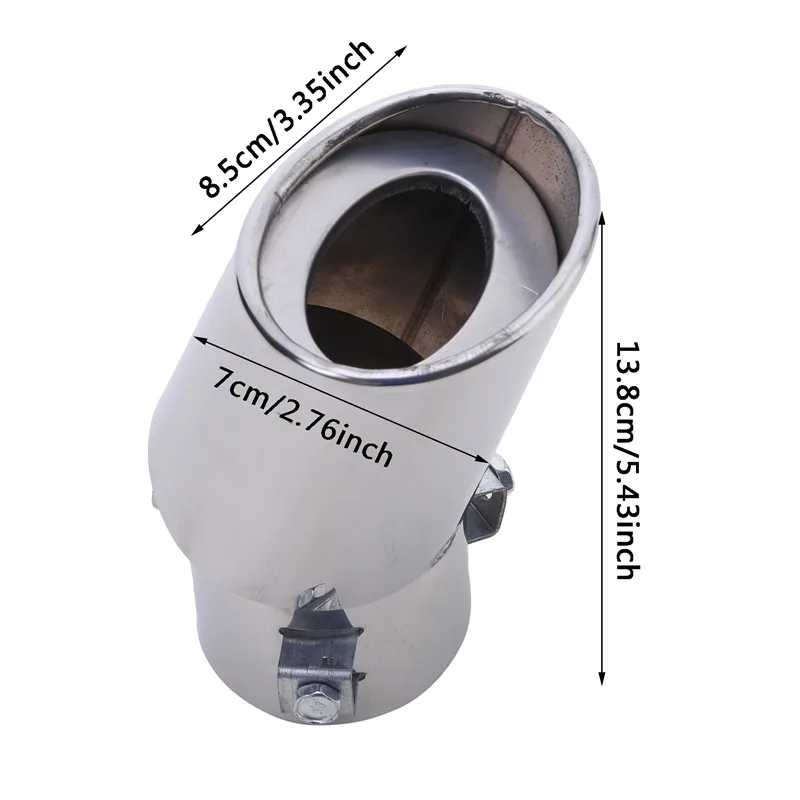 Universal Stainless Steel Chrome Car Tail Rear Straight Round Exhaust Pipe Tail Muffler Pipe Tip Accessories
