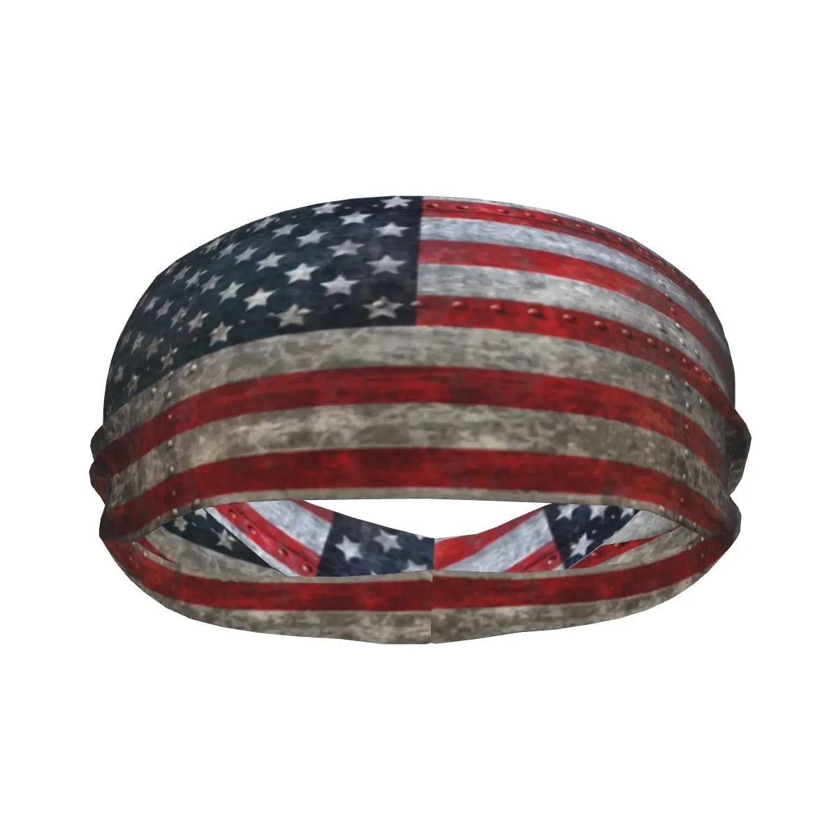 

Sports Headband Vintage Usa Flag Running Fitness Sweatband Absorbent Cycling Jog Hair Bandage