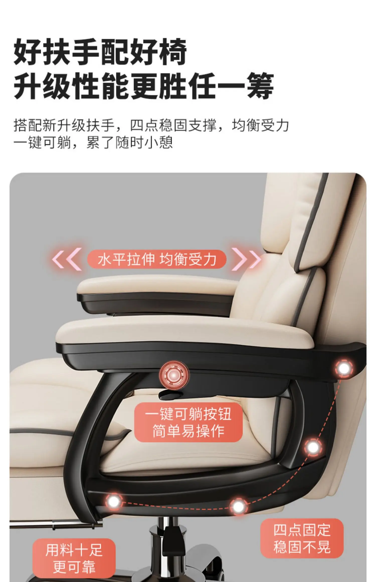 Description Picture 5 of itemPlayseat Computer Chair Ergonomic Swivel Leather Chair Accent Executive Desk Chairs Bedroom Modern Silla De Oficina Furniture