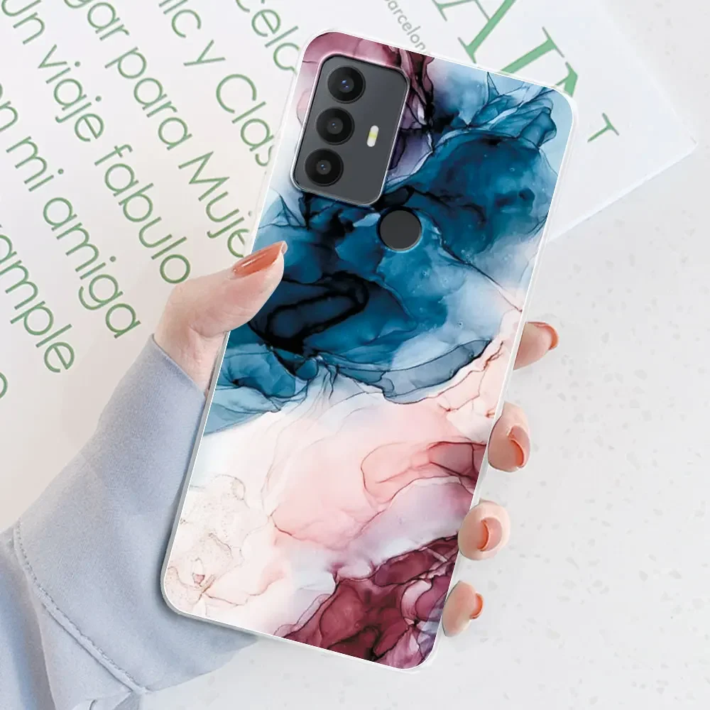 Floral Transparent TPU Silicone Soft Phone Case Cover - Flower Printing Coque Bumper