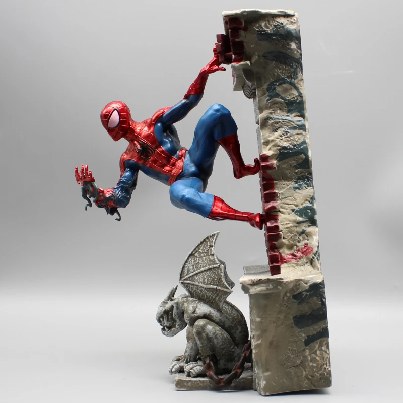 ヴェノムシビッテスパイダーマンフィギュア,スパイダーマン,家の彫像 