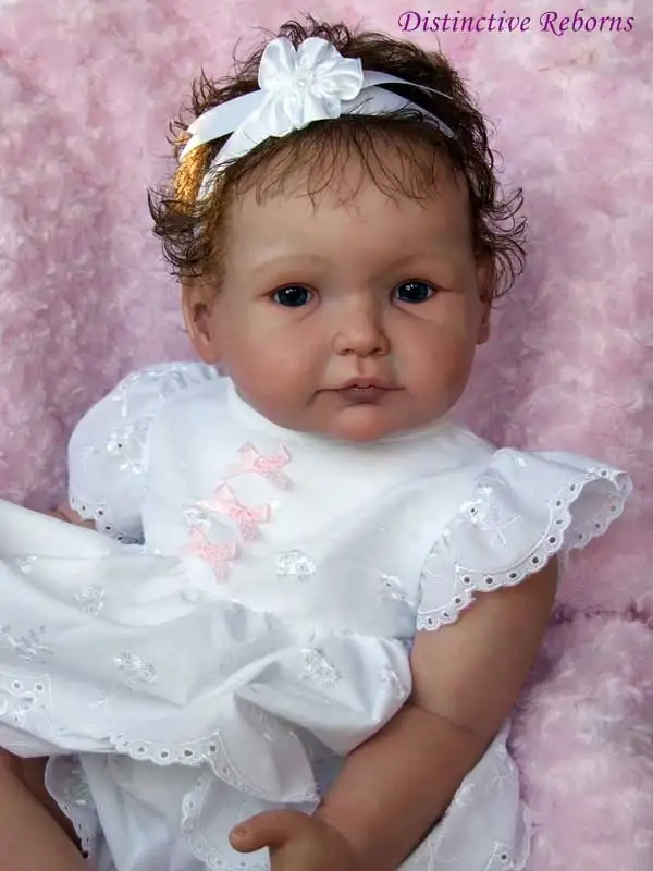FBBD 22inch Reborn Doll Kit SANNE Soft Vinyl Fresh Color Unfinished Doll Parts with body and eyes