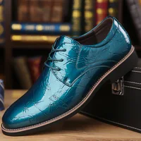 2025 New Fashion Big Size Men's Shoes Pointy Lace-up Multicolor Wedding Business Party Banquet Office Dress Shoes for Men 1