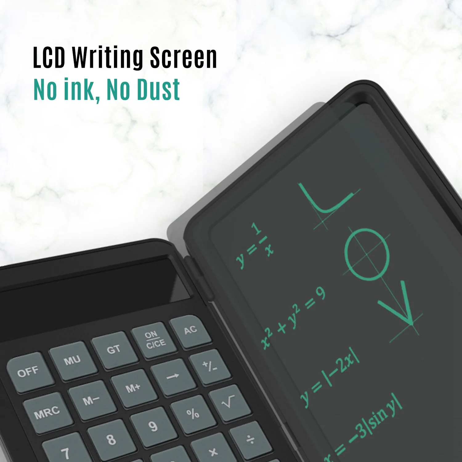 휴대용 스마트 LCD 그래픽 필기 패드 보드 드로잉 태블릿, 6.5 인치 계산기, 종이 없는 (회색)