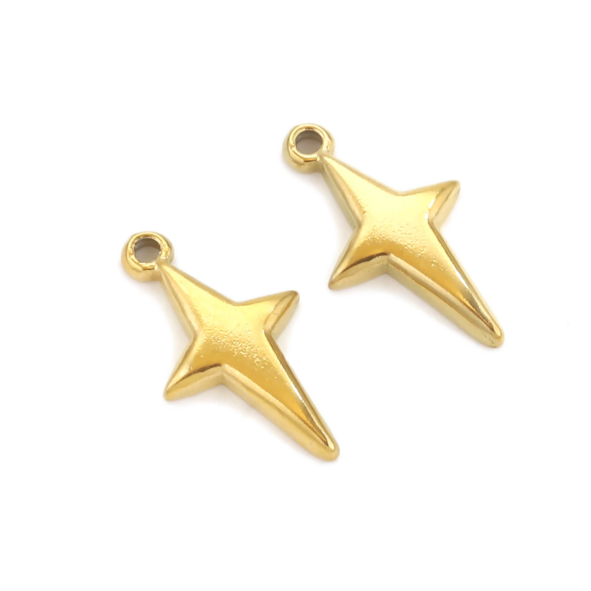 10 Stück Edelstahl Sterne Charms für Schmuckherstellung Armband Halskette Stern Anhänger für DIY Ohrring Charms Finden Zubehör – Detail 7