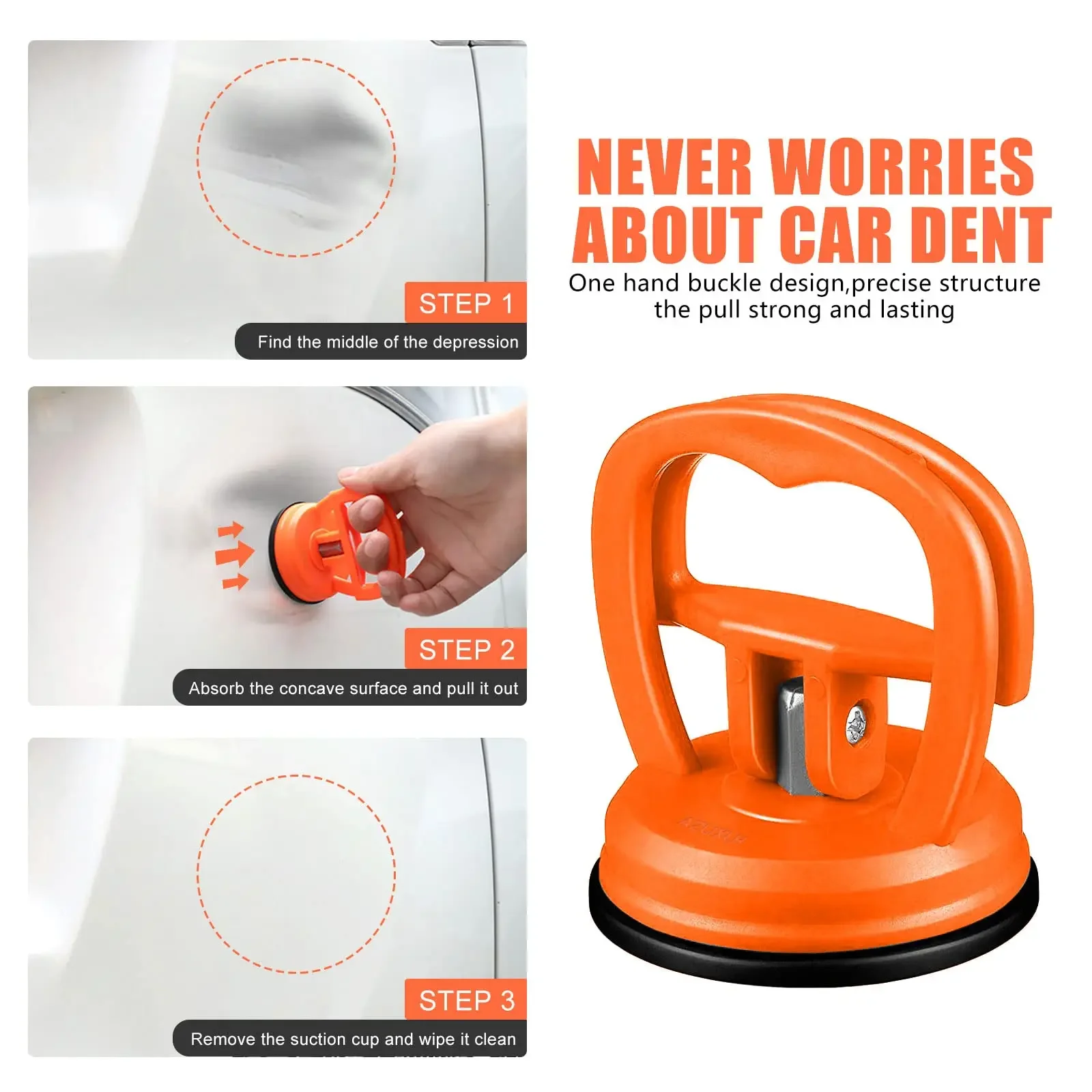 2 PACK Car Dent Removal Suction Cups, Car Body Dent Repair Tool Kit ,Heavy Duty Puller For Glass Plastic Acesssories