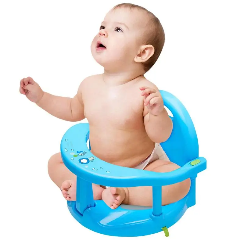 

Foldable Baby Bath Seat With Backrest Support Suction Cups Stable Sit-up Children Bathing Seat Home Bathtub Seat For Baby