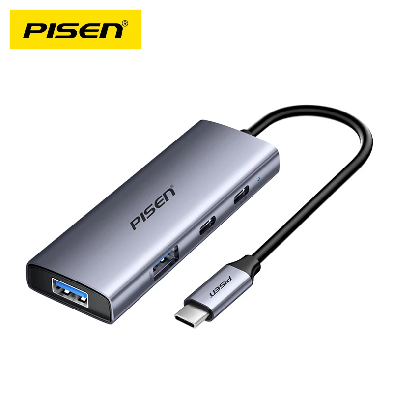 

PISEN USB C HUB Type C To USB 3.0 Expansion Dock 4 Port Multi Splitter For MacBook iPad Pro Laptop Deconcentrator PC Accessories