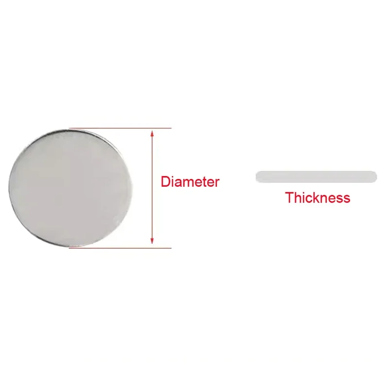 20개 직경 13/14/15/16/18/20mm 두께 1mm-3mm 304 스테인리스 스틸 원형 플레이트 디스크 패드 플레이트 시트 원형 평판 와셔
