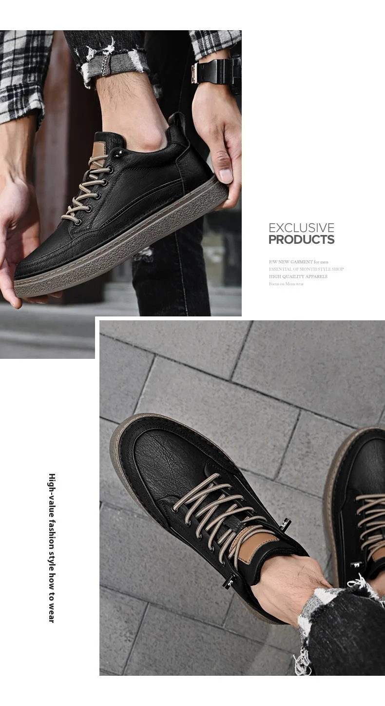 Männer Booster Turnschuhe Chunky Aufzug Schuhe Höhe Erhöhen Einlegesohle 6cm Mann Lift Hohe Leder Frühling Herbst Mode Lift Sport – Detail 20