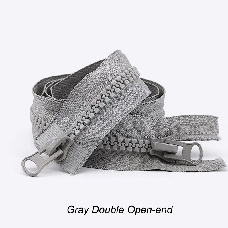 Adjustable Resin Zipper with Double Sliders
