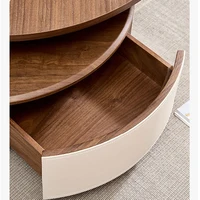 Table basse d'appoint en bois massif, multifonction, personnalisée, créative, Unique, feuille de forme spéciale, moderne, meubles de luxe en noyer, pour salon 5