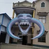 Outdoor Horned Inflatable Skull Arch Giant Airblown Hell Skull Skeleton Head Entrance Archway For Halloween Party Decoration 4