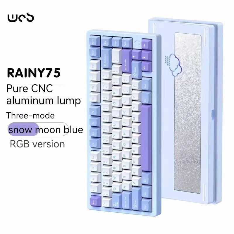 Wob rainy75 mechanische Tastatur Aluminium legierung drahtlose 