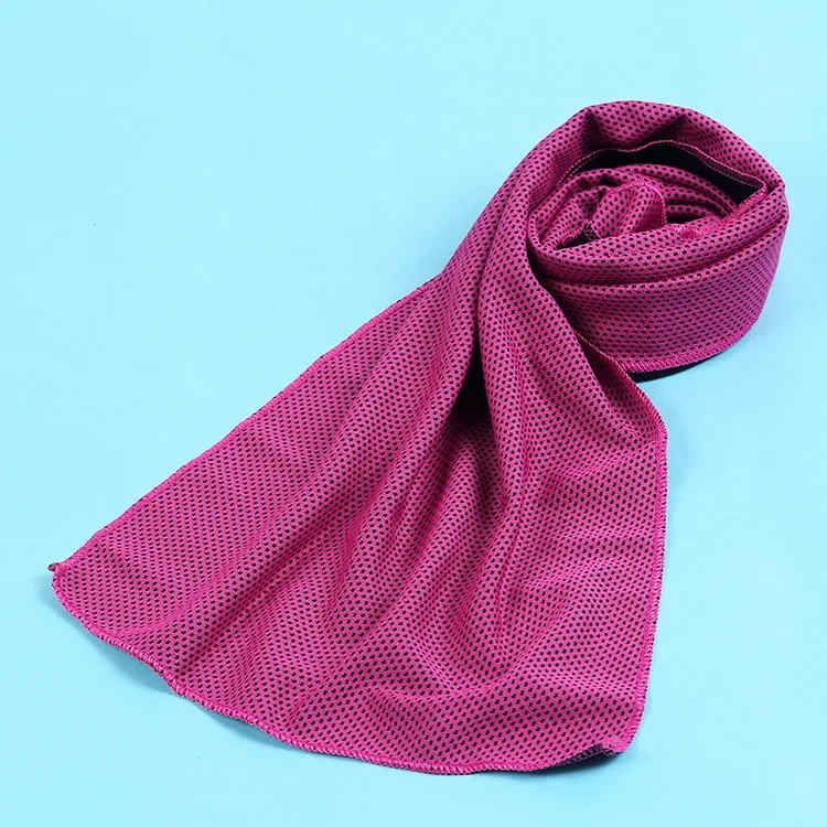 Asciugamano Rinfrescante In Microfibra Rosa - 100x30 Cm, Raffreddamento Istantaneo, Protezione UV 50+, Per Sport, Palestra, Corsa, Collo